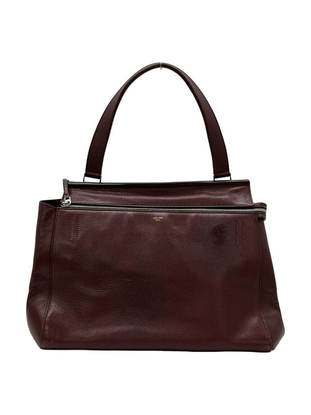 Celine Handbag Edge Medium Bordeaux Leather